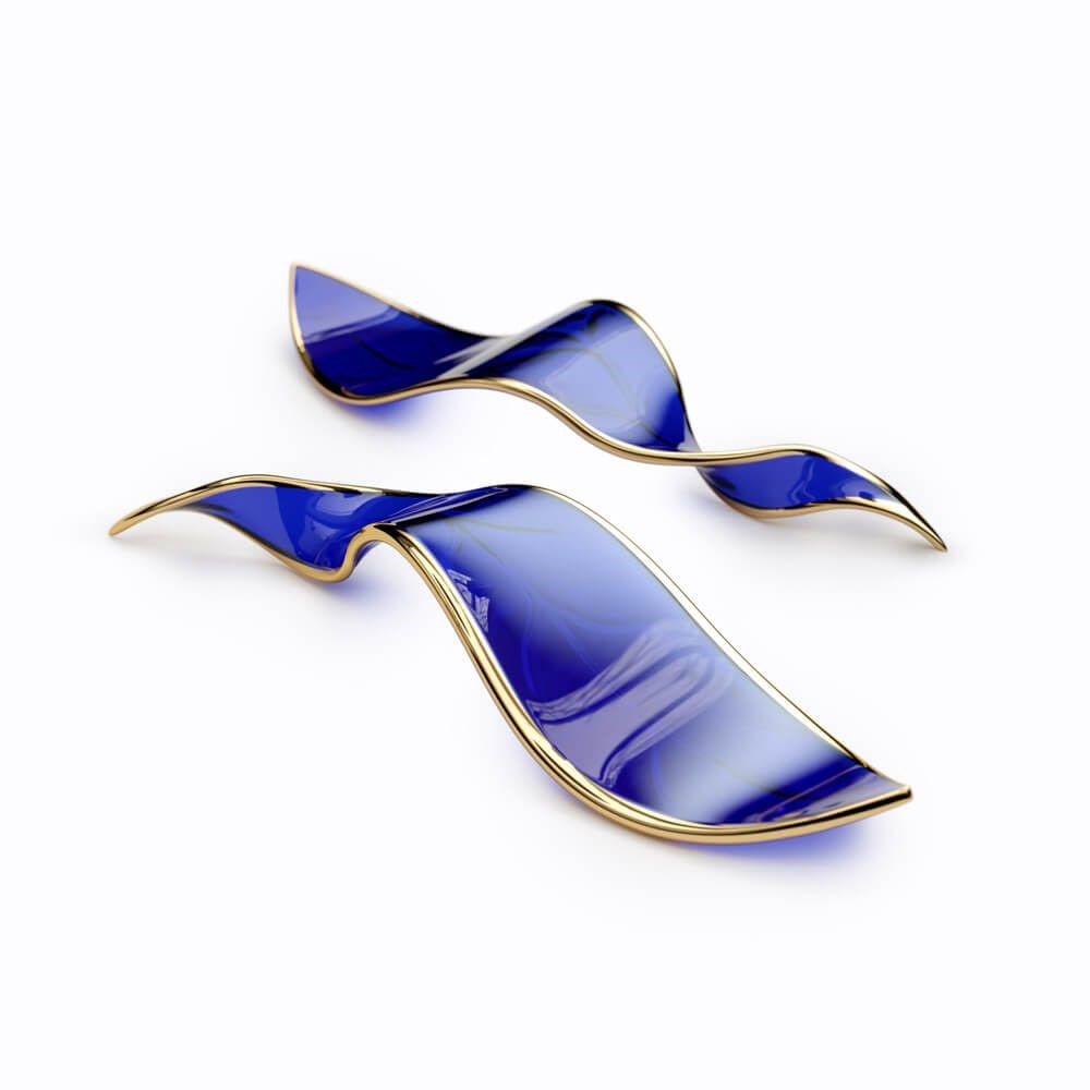 Cobalt haze with gilded edge