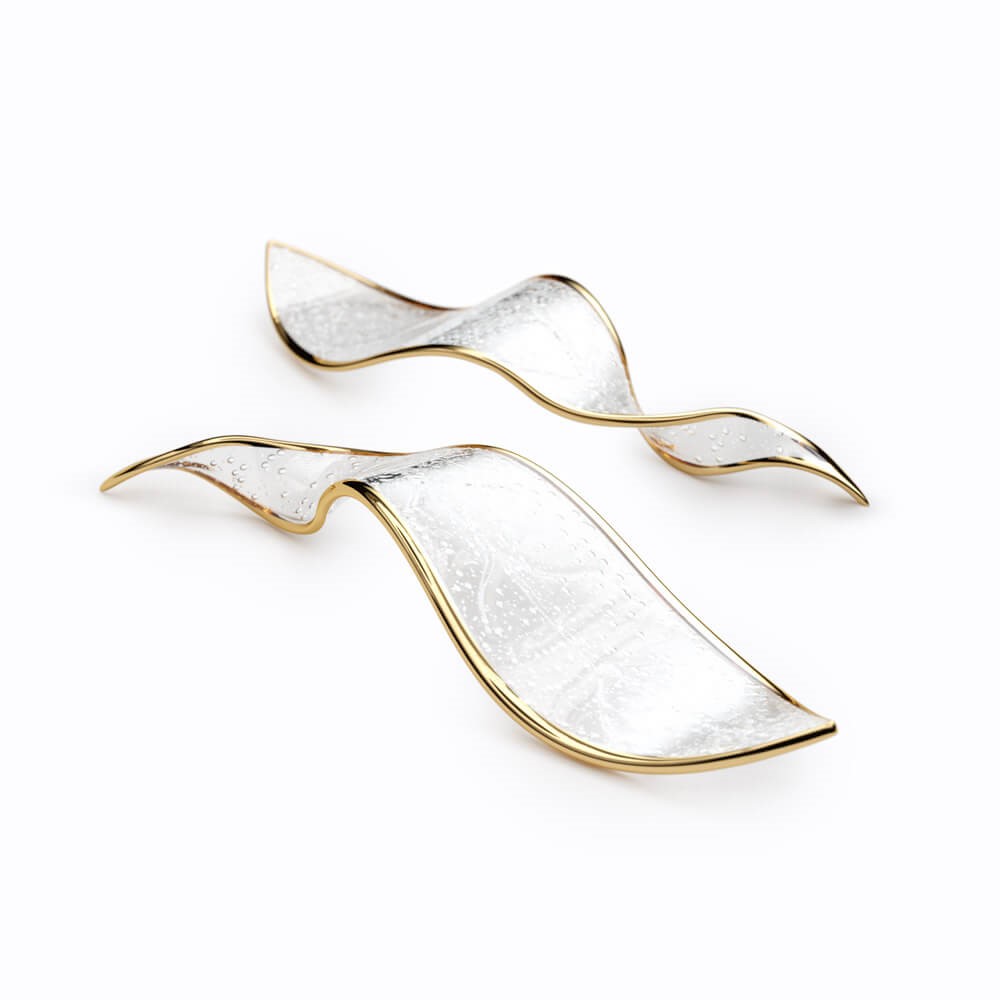 Crystal with soda and gilded edge