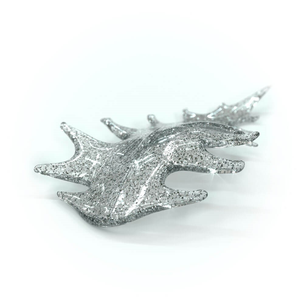 Crystal with silver mica