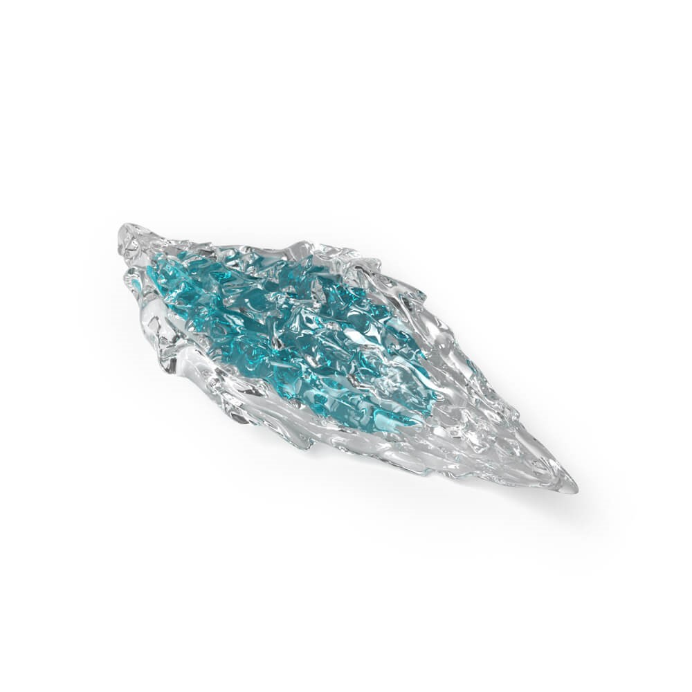 Crystal with aquamarine core