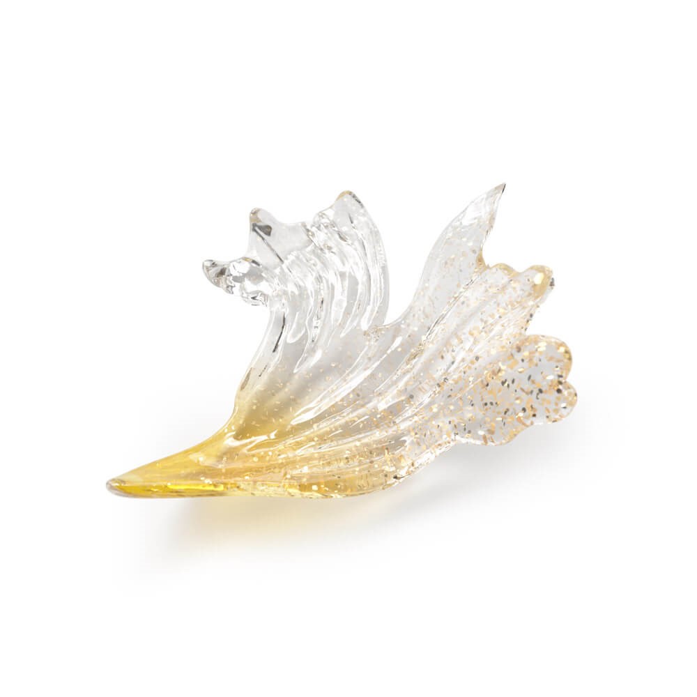 Crystal with cognac and golden mica