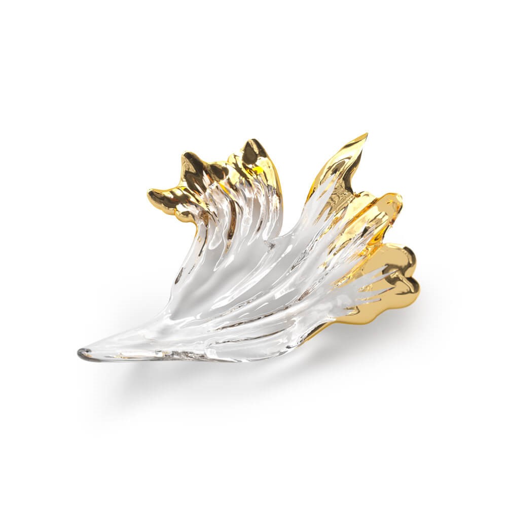 Crystal with gilded edge