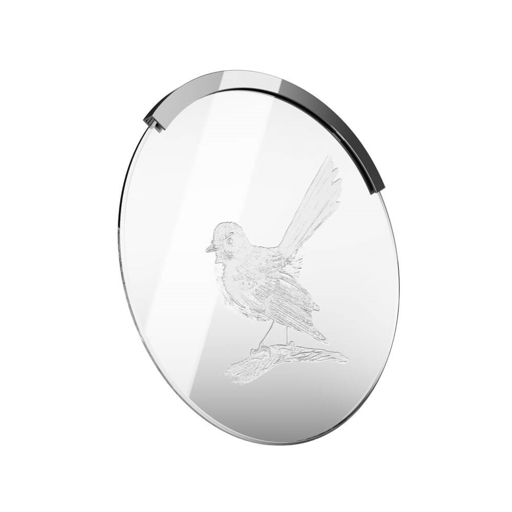 Crystal with argent frame