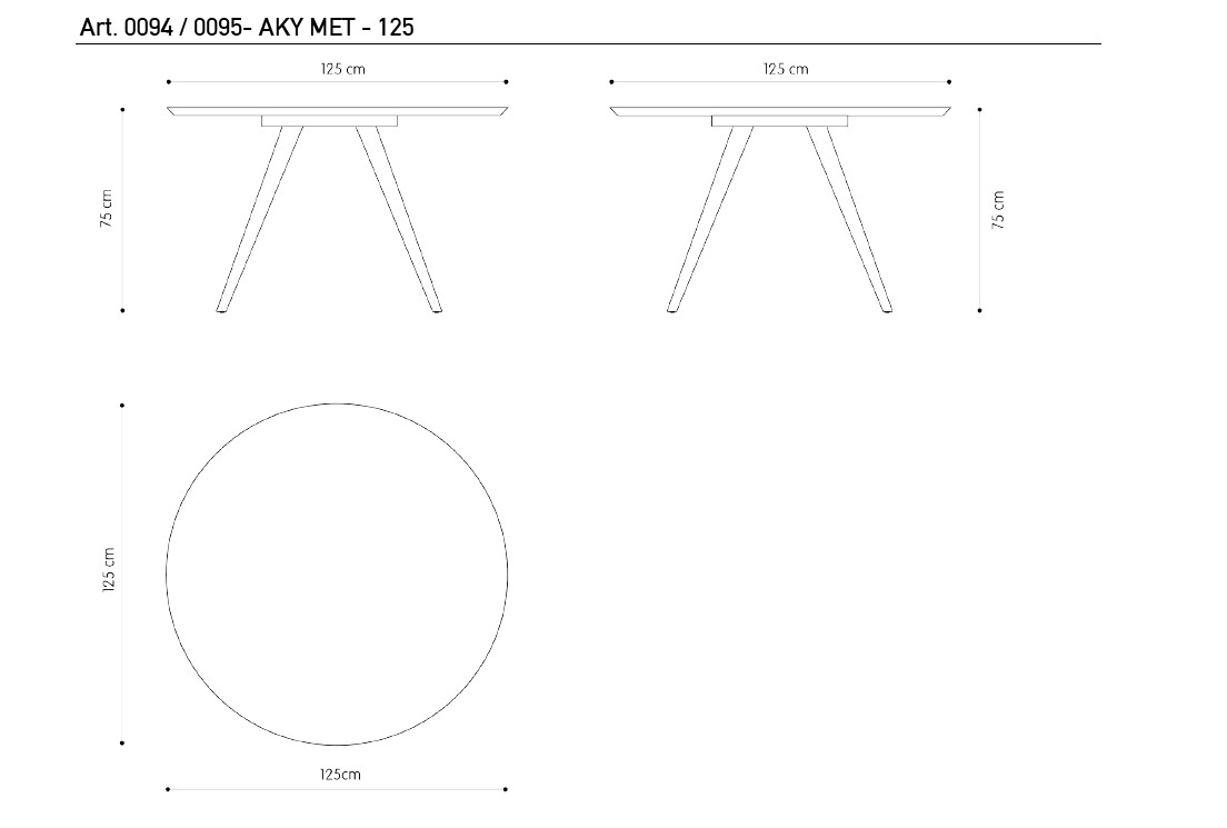 Technical Aky Met-TR-0094 & TR-0096 MARBLE TOP & TR-0097 CERAMIC GLASS TOP