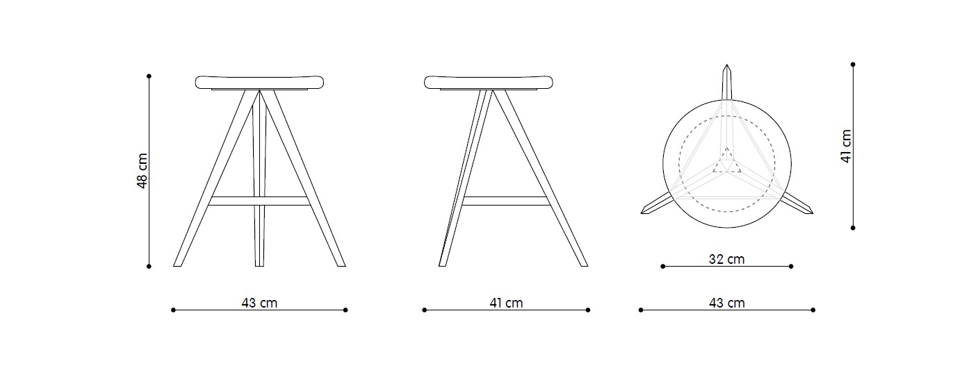 Technical Aky Stool-TR-0122-H47-MET & TR-0122-H67-MET & TR-0122-H67-MET