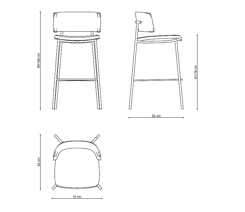 Technical Marlen Met Stool-TR-0163-MET-IM