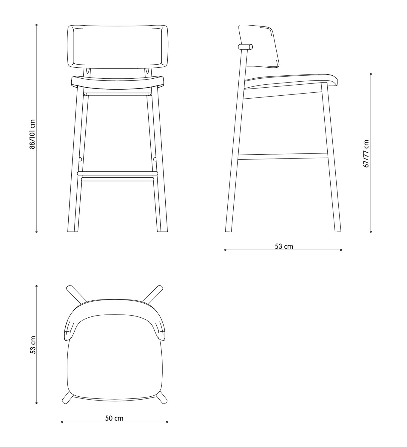 Technical Marlen Stool-TR-0153-LE-IM