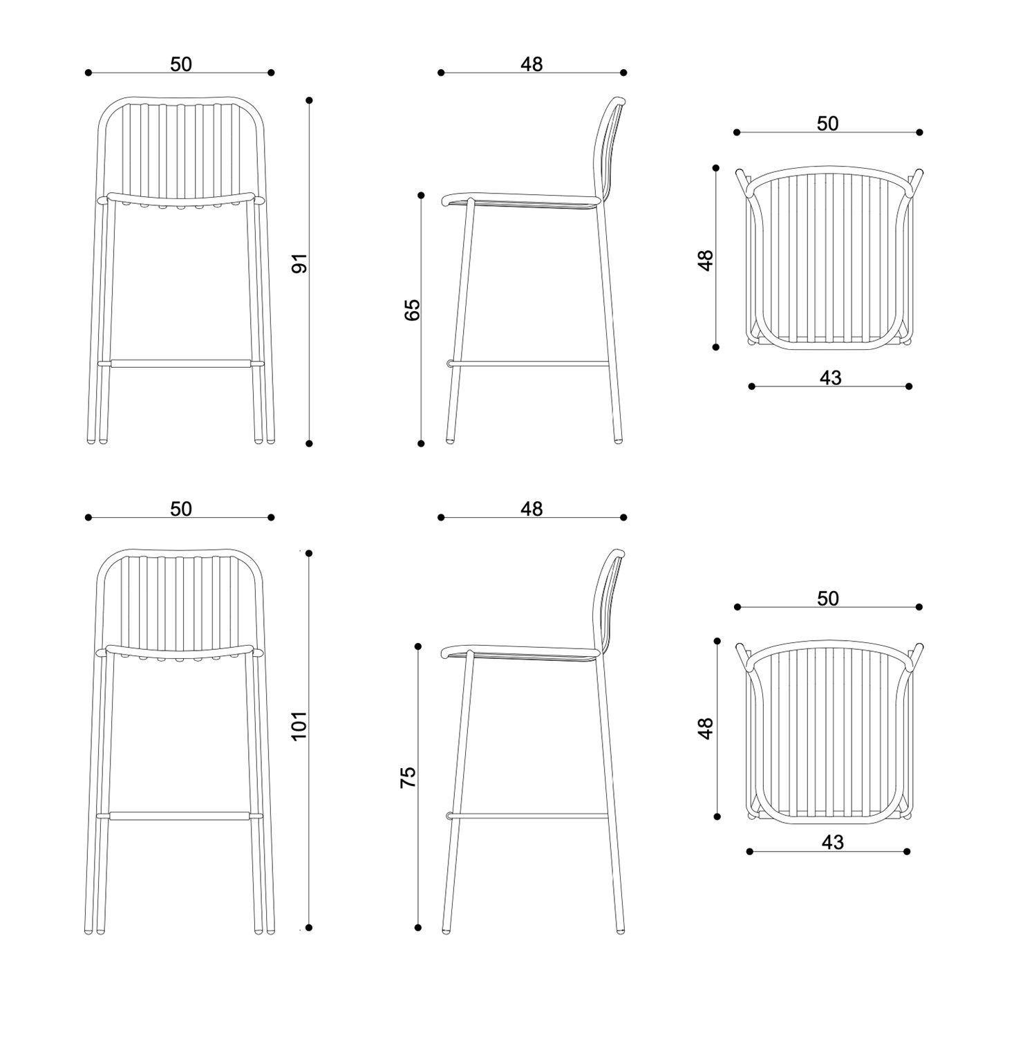 Technical Metis Line Stool-TR-0194