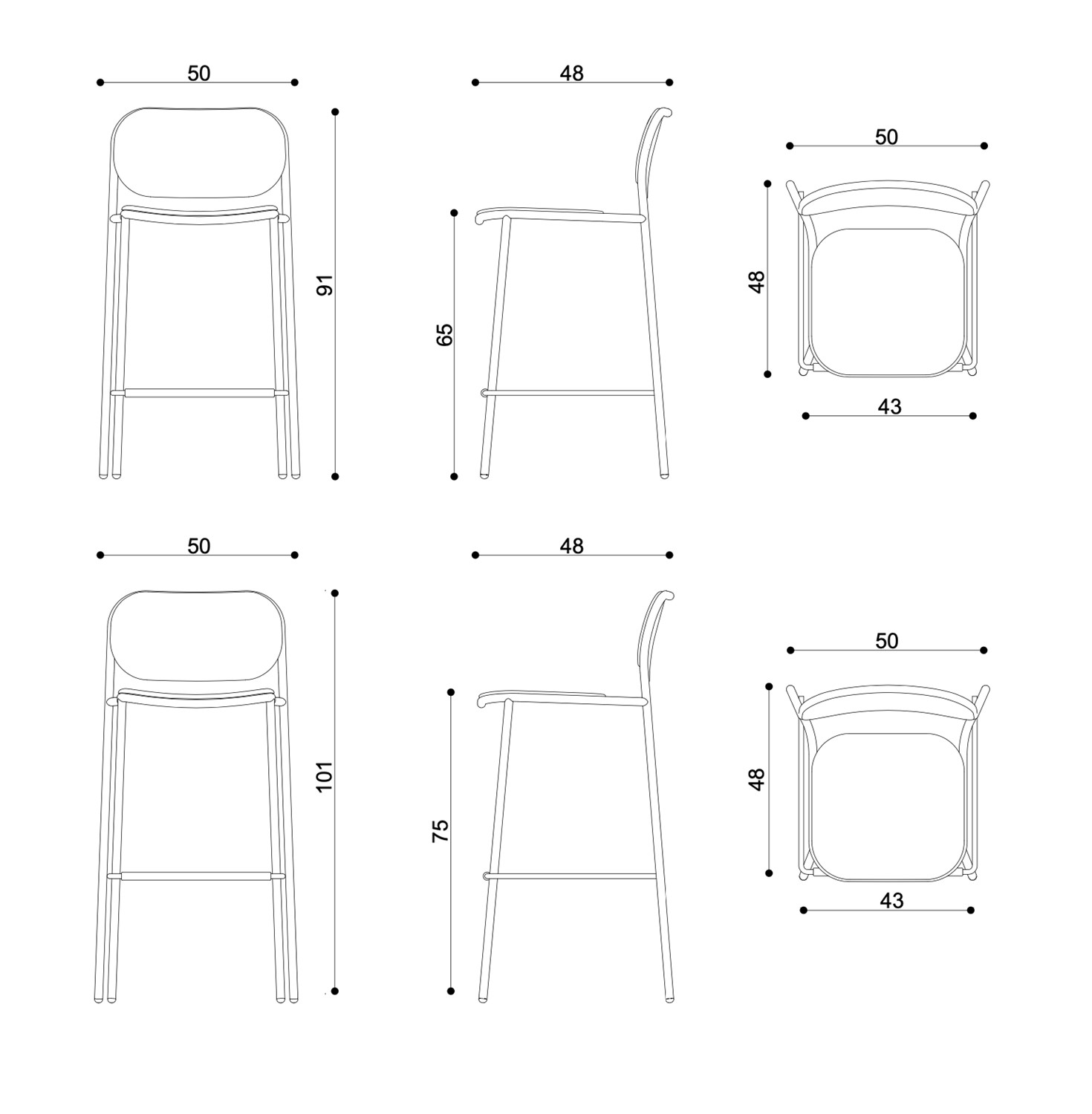 Technical Metis Pad Stool-TR-0184-IM