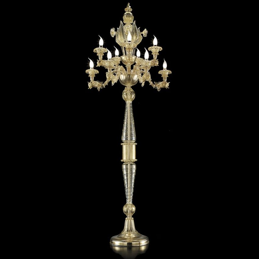 Lámparas De Pie De Vidrio & Cristal De Murano