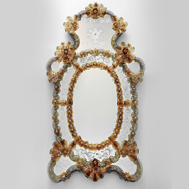 Glass & Glass Murano / Murano wall mirror / ART. MIR 250 Price, buy