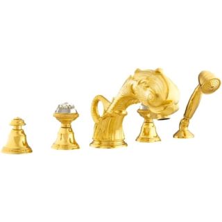 Bronces Mestre / Bath-Shower Fittings / Five holes bath set with Swarovski crystal 039216.E00.00