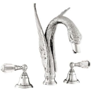 Bronces Mestre / Bath-Shower Fittings / Three holes bath set with Swarovski crystal Swan series 039654.D00.50