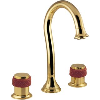 Bronces Mestre / Washbasin Fittings / Three holes basin set with red porcelain 065501.R00.00