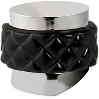 Bronces Mestre / Knobs for Shower Systems / Monolever handle kit for shower system with black porcelain 065547.N00.50