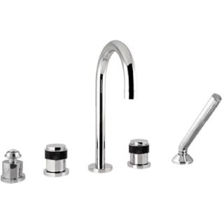Bronces Mestre / Bath-shower fittings / Five holes bath set with black Swarovski 071416.HN0.50