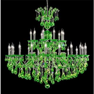 Italian Luxury Lighting / Chandeliers / Maria Theresa Green 30 Lights 1114 030 Venetian