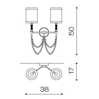 Il Paralume Marina / Wall Sconces / IL-1703/A2/LU/TR