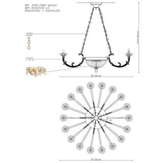 Il Paralume Marina / Chandelier / 2045/CH18