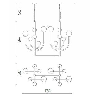 Il Paralume Marina / Chandelier / 2163/CH12
