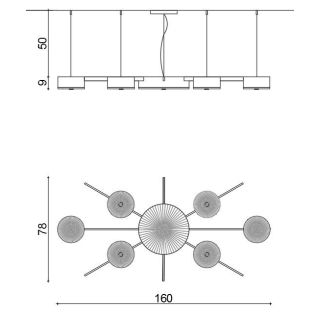 Il Paralume Marina / Chandelier / 2166/CH24