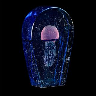 Italian Luxury Lighting / Animal Sculptures / Blue Aquarium Medusa in Murano Glass 6022 1 BLU