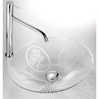 Il Paralume Marina / Washbasin handmade in clear Italian crystal / BA783