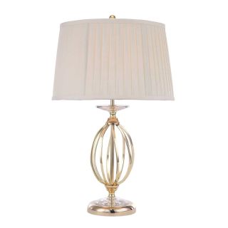 Elstead Lighting / Table Lamps / Aegean 1 Polished Brass with Ivory Shade