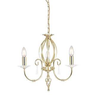 Elstead Lighting / Chandeliers / Aegean 3 Polished Brass
