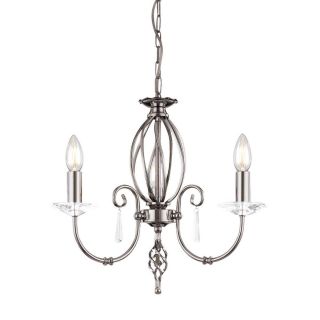 Elstead Lighting / Chandeliers / Aegean 3 Polished Nickel