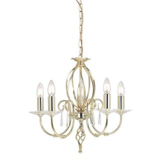 Elstead Lighting / Chandeliers / Aegean 5 Polished Brass