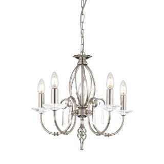 Elstead Lighting / Chandeliers / Aegean 5 Polished Nickel