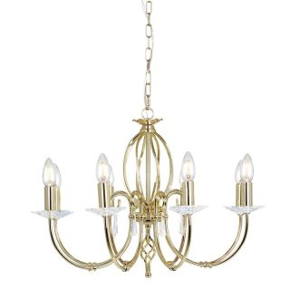 Elstead Lighting / Chandeliers / Aegean 8 Polished Brass