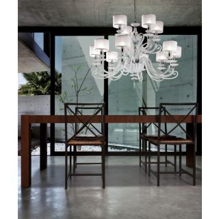 Euroluce Lampadari / Chandeliers / Alicante White L8+4 Shade