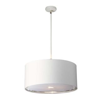 Elstead Lighting / Pendant Lights / Balance 1 Polished Nickel with White Shade