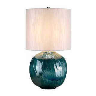 Elstead Lighting / Table Lamps / Blue Globe 1 with Light Grey Shade