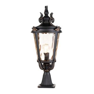 Elstead Lighting / Outdoor Pedestal Lights / Baltimore 1 Large Lantern Weathered Bronze