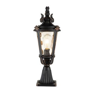 Elstead Lighting / Outdoor Pedestal Lights / Baltimore 1 Medium Lantern Weathered Bronze