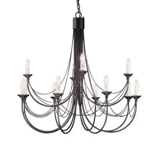 Elstead Lighting / Chandeliers / Carisbrooke 12 Black