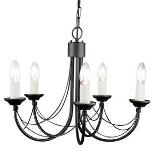 Elstead Lighting / Chandeliers / Carisbrooke 5 Black