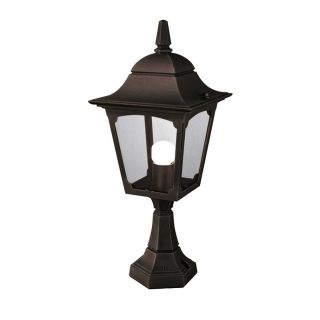 Elstead Lighting / Outdoor Pedestal Lights / Chapel 1 Lantern Black