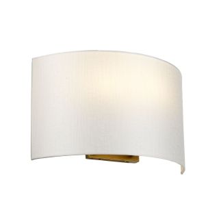 Elstead Lighting / Wall Lights / Cooper Large Curved with Aged Brass Back Plate with Ivory Shade