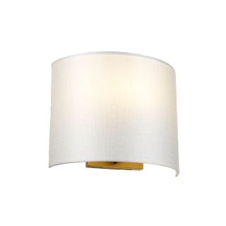 Elstead Lighting / Wall Lights / Cooper Medium Curved with Aged Brass Back Plate with Ivory Shade