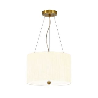 Elstead Lighting / Pendants & Suspension Lights / Pearce 14 Aged Brass with Ivory Shade