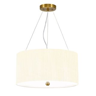Elstead Lighting / Pendants & Suspension Lights / Pearce 18 Aged Brass with Ivory Shade