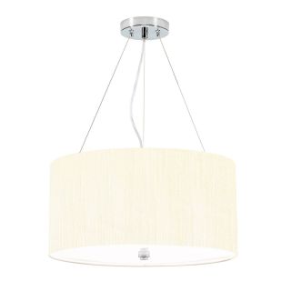 Elstead Lighting / Pendants & Suspension Lights / Pearce 18 Polished Chrome with Ivory Shade