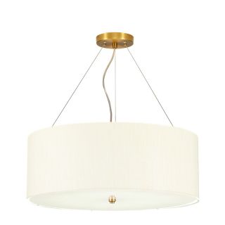 Elstead Lighting / Pendants & Suspension Lights / Pearce 22 Aged Brass with Ivory Shade