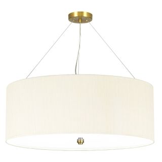Elstead Lighting / Pendants & Suspension Lights / Pearce 26 Aged Brass with Ivory Shade