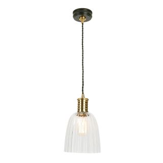 Elstead Lighting / Pendant Lights / Douille 1 Black & Polished Brass