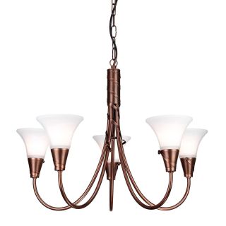Elstead Lighting / Chandeliers / Emily 5 Copper Patina